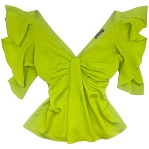 Y2K Vintage Bebe Butterfly Sleeve Bow Blouse